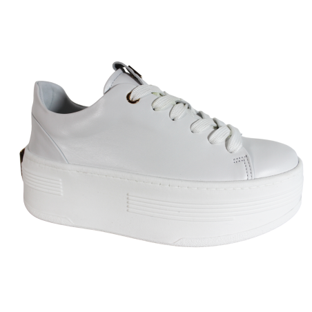 Sneakersy Carinii B10016 Skóra Białe Lico