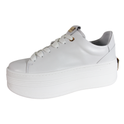 Sneakersy Carinii B10016 Skóra Białe Lico