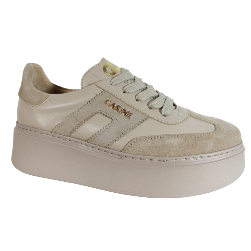Sneakersy Carinii B9882 Skóra Beż Lico