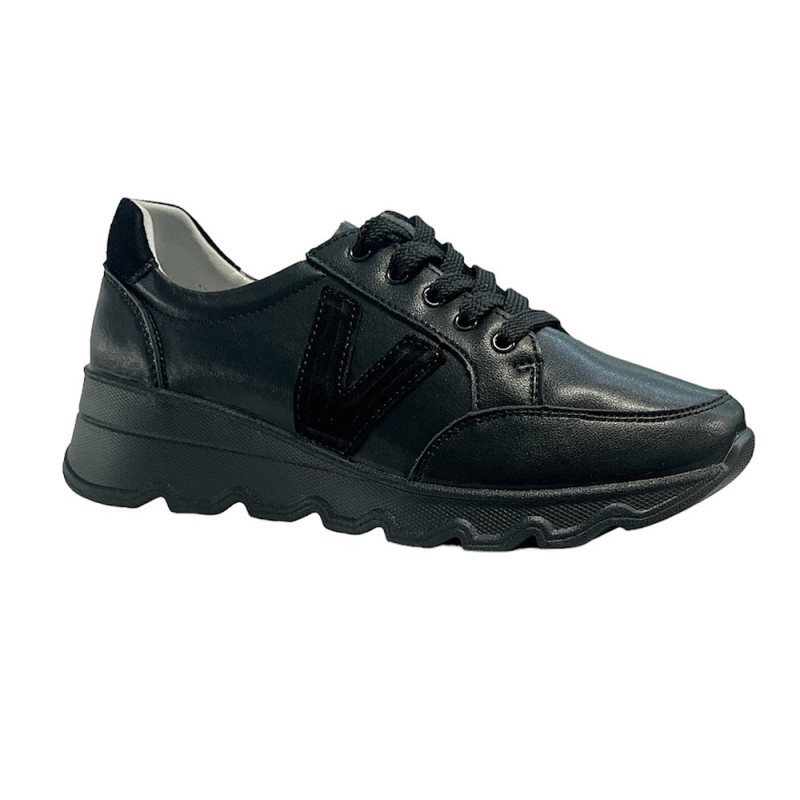 Adidasy Sneakersy VINCEZA 7918 Skóra Czarne Lico