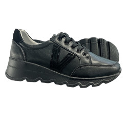 Adidasy Sneakersy VINCEZA 7918 Skóra Czarne Lico