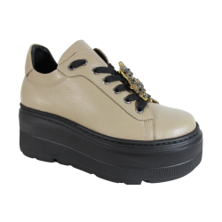 Sneakersy Karino 5274 Skóra Beż Lico