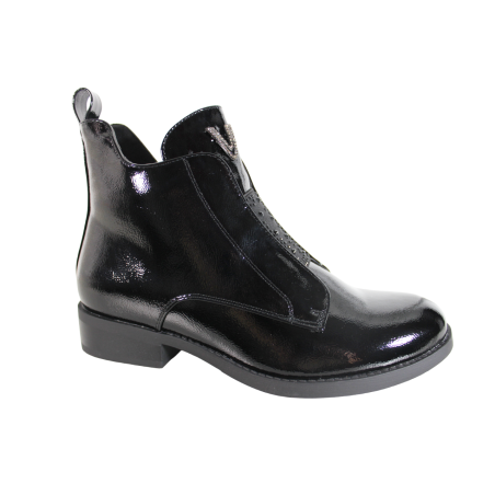 Botki S.Barski HY42-120 Czarny Lakier
