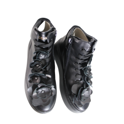 Sneakersy Carinii B9729 Skóra Czarne Lico