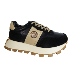 Sneakersy Goodin GD-XF-152 Skóra Czarny Zamsz