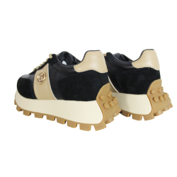 Sneakersy Goodin GD-XF-152 Skóra Czarny Zamsz