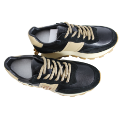 Sneakersy Goodin GD-XF-152 Skóra Czarny Zamsz