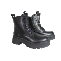 Botki Goodin GD-TL58 Skóra Czarne Lico