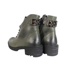 Botki Trapery Boccato 024.2802 Skóra Zielone Lico