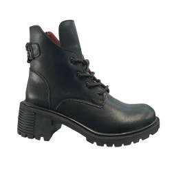 Botki Trapery Filippo DBT6491 Skóra Czarne Lico