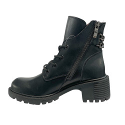 Botki Trapery Filippo DBT6491 Skóra Czarne Lico