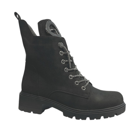 Botki Vinceza 16465 Czarny Zamsz