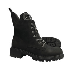 Botki Vinceza 16465 Czarny Zamsz