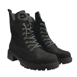Botki Vinceza 16465 Czarny Zamsz