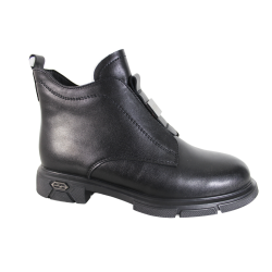 Botki Venezia G043LEBLOBB Skóra Czarne Lico