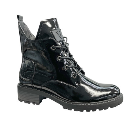 Botki VINCEZA 58136 Czarny Lakier