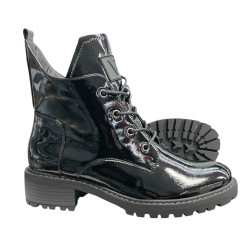 Botki VINCEZA 58136 Czarny Lakier