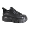 Sneakersy Nessi 24690 Skóra Czarne Lico