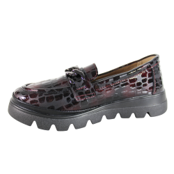 Półbuty Filippo DP6467 Skóra Bordo Lakier