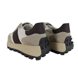 Sneakersy Filippo DP6498 Skóra Beż Zamsz