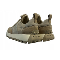 Sneakersy Chebello 4494 Skóra Beż Zamsz
