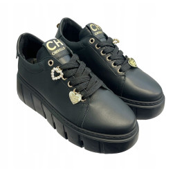Sneakersy Chebello 4536 Skóra Czarne Lico