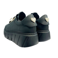 Sneakersy Chebello 4536 Skóra Czarne Lico
