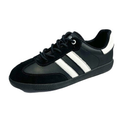 Półbuty Sneakersy Damskie Goodin GD-XF-146 Skóra Czarny Zamsz