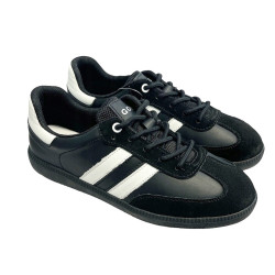 Półbuty Sneakersy Damskie Goodin GD-XF-146 Skóra Czarny Zamsz