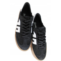 Sneakersy Kampa N1095S2 Skóra Czarny Zamsz