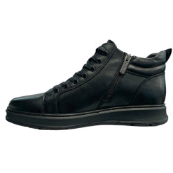 Sneakersy Męskie Andiamo W24391105 Skóra Czarne Lico