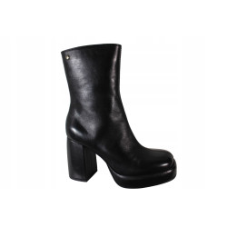 BOTKI DAMSKIE SIMEN 6443A  SKÓRA CZARNE LICO