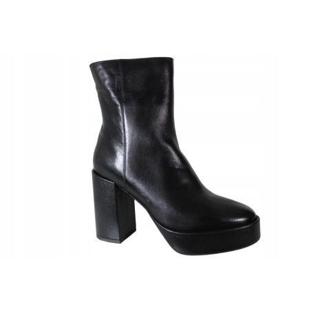 Botki Damskie Nessi 23521 R.37 Skóra Czarne Lico