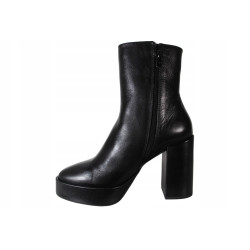 Botki Damskie Nessi 23521 R.37 Skóra Czarne Lico