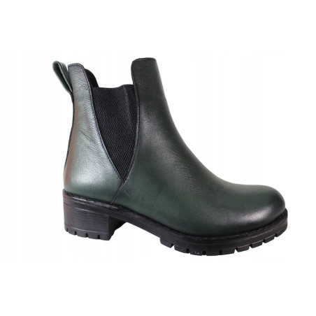 Botki Damskie T.Sokolski Z22-238 Skóra Zielone Lico