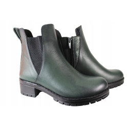 Botki Damskie T.Sokolski Z22-238 Skóra Zielone Lico