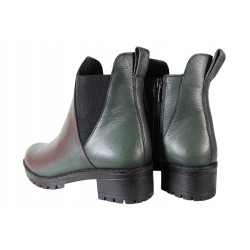 Botki Damskie T.Sokolski Z22-238 Skóra Zielone Lico