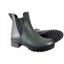 Botki Damskie T.Sokolski Z22-238 Skóra Zielone Lico