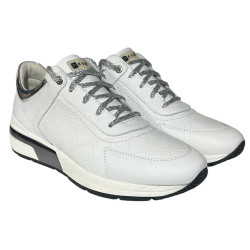 Sneakersy Damskie Nessi 20706 Skóra Białe Lico