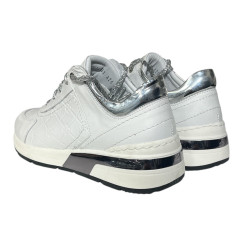 Sneakersy Damskie Nessi 20706 Skóra Białe Lico
