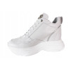 Sneakersy Damskie Carinii B9061 Skóra Białe Lico