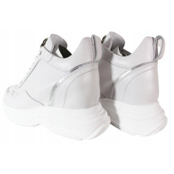 Sneakersy Damskie Carinii B9061 Skóra Białe Lico