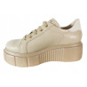 Sneakersy Damskie Simen 6920A Skóra Beż Lico
