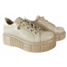 Sneakersy Damskie Simen 6920A Skóra Beż Lico