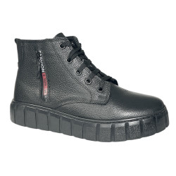 Botki Damskie Sokolski Z21-410 Skóra Czarne Lico