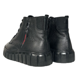 Botki Damskie Sokolski Z21-410 Skóra Czarne Lico