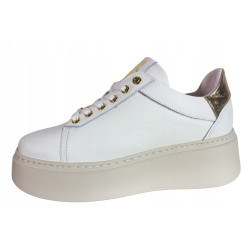 Sneakersy Półbuty Damskie Karino 5066 Skóra Białe Lico