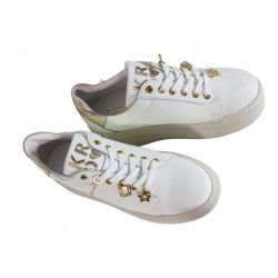 Sneakersy Półbuty Damskie Karino 5066 Skóra Białe Lico