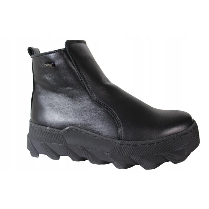 Botki Damskie Rammit 1709/5 Skóra Czarne Lico