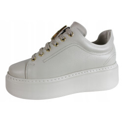 Sneakersy Półbuty Karino 5062 Skóra Beż Lico